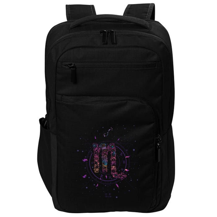 Scorpio Floral Zodiac Impact Tech Backpack