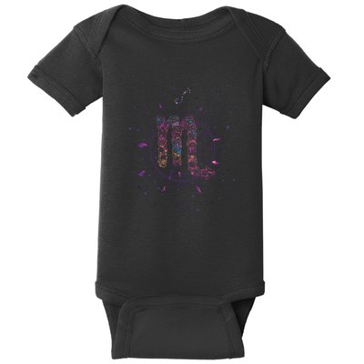 Scorpio Floral Zodiac Baby Bodysuit