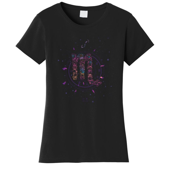 Scorpio Floral Zodiac Women's T-Shirt