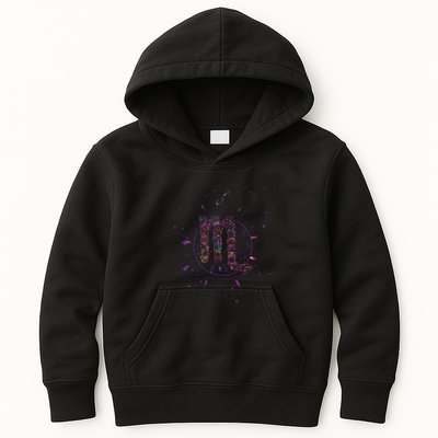 Scorpio Floral Zodiac Kids Hoodie