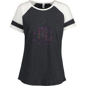 Scorpio Floral Zodiac Enza Ladies Jersey Colorblock Tee