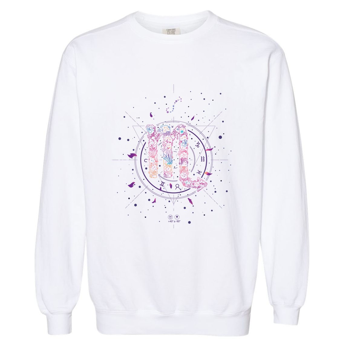 Scorpio Floral Zodiac Garment-Dyed Sweatshirt