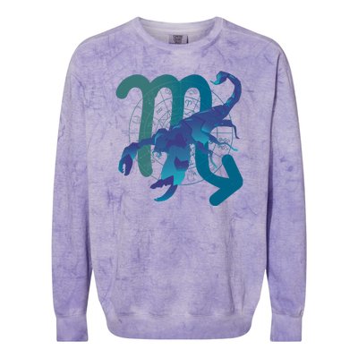 Scorpio Zodiac Symbol Colorblast Crewneck Sweatshirt