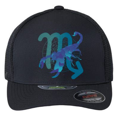 Scorpio Zodiac Symbol Flexfit Unipanel Trucker Cap