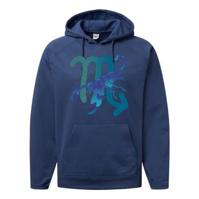 Scorpio Zodiac Symbol Performance Fleece Hoodie