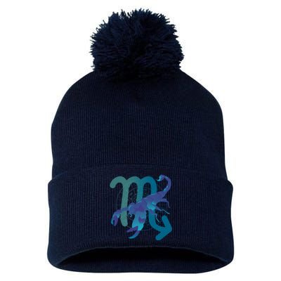 Scorpio Zodiac Symbol Pom Pom 12in Knit Beanie