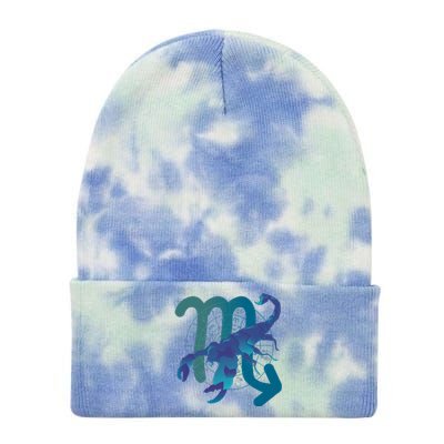 Scorpio Zodiac Symbol Tie Dye 12in Knit Beanie