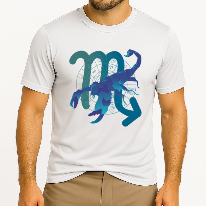 Scorpio Zodiac Symbol Cooling Performance Crew T-Shirt