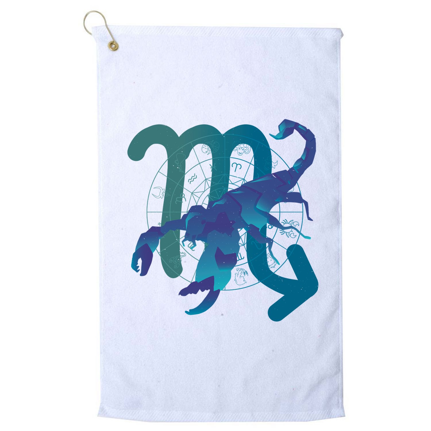 Scorpio Zodiac Symbol Golf Towel