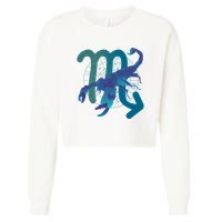 Scorpio Zodiac Symbol Cropped Pullover Crew
