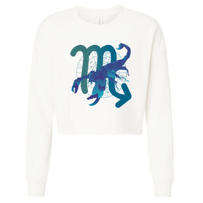 Scorpio Zodiac Symbol Cropped Pullover Crew