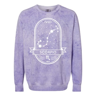 Scorpio Zodiac Symbol Design Colorblast Crewneck Sweatshirt