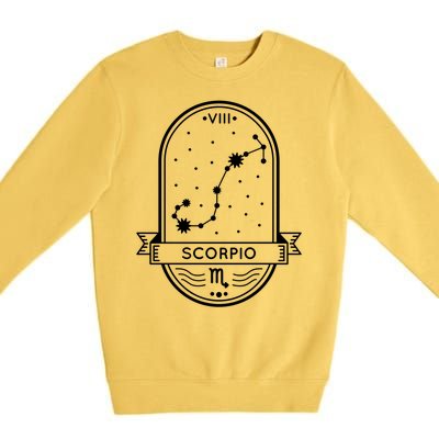 Scorpio Zodiac Symbol Design Premium Crewneck Sweatshirt