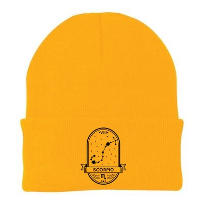 Scorpio Zodiac Symbol Design Knit Cap Winter Beanie