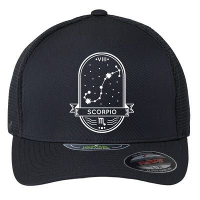 Scorpio Zodiac Symbol Design Flexfit Unipanel Trucker Cap