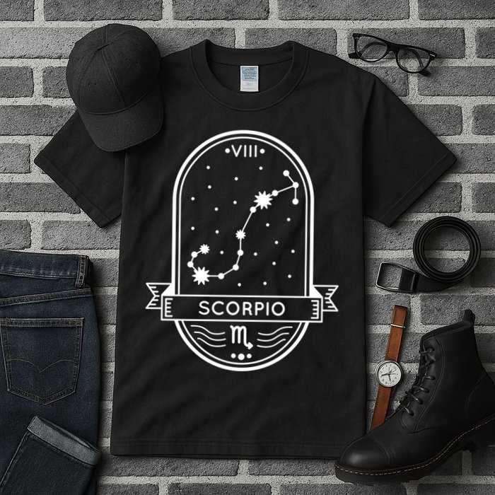 Scorpio Zodiac Symbol Design Tall T-Shirt