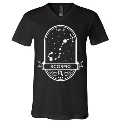 Scorpio Zodiac Symbol Design V-Neck T-Shirt
