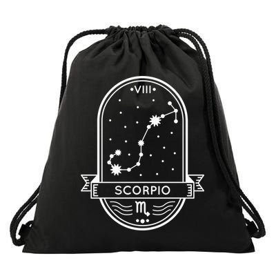 Scorpio Zodiac Symbol Design Drawstring Bag