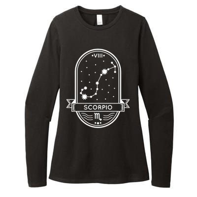 Scorpio Zodiac Symbol Design Womens CVC Long Sleeve Shirt