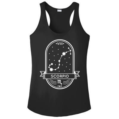 Scorpio Zodiac Symbol Design Ladies PosiCharge Competitor Racerback Tank