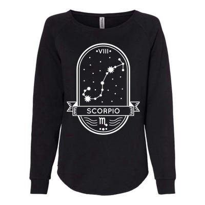 Scorpio Zodiac Symbol Design Womens California Wash Sweatshirt