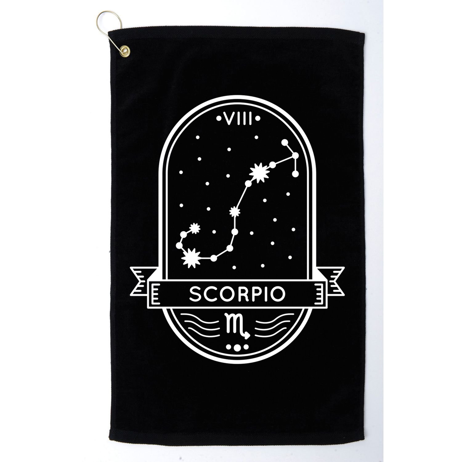 Scorpio Zodiac Symbol Design Golf Towel