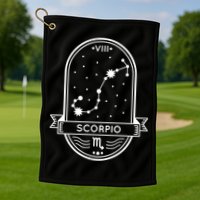 Scorpio Zodiac Symbol Design Golf Towel