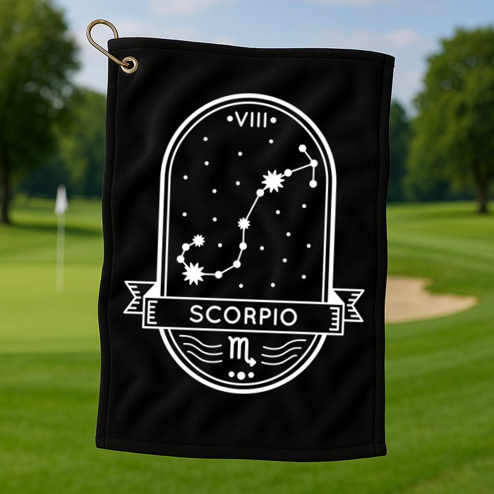 Scorpio Zodiac Symbol Design Golf Towel