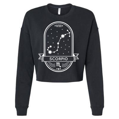 Scorpio Zodiac Symbol Design Cropped Pullover Crew