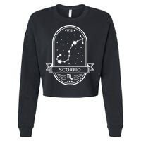 Scorpio Zodiac Symbol Design Cropped Pullover Crew