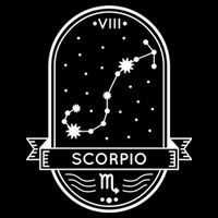 Scorpio Zodiac Symbol Design Cropped Pullover Crew