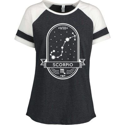 Scorpio Zodiac Symbol Design Enza Ladies Jersey Colorblock Tee