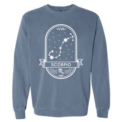 Scorpio Zodiac Symbol Design Garment-Dyed Sweatshirt