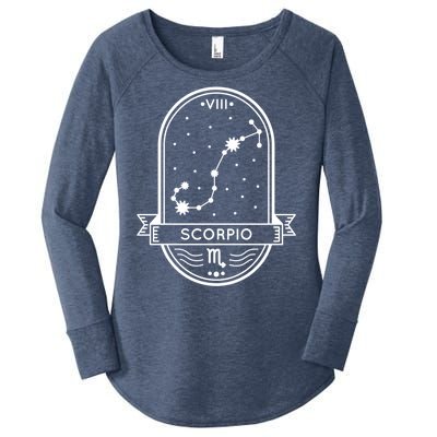 Scorpio Zodiac Symbol Design Women's Perfect Tri Tunic Long Sleeve Shirt