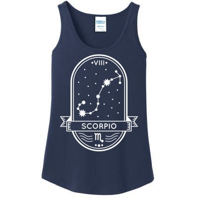 Scorpio Zodiac Symbol Design Ladies Essential Tank