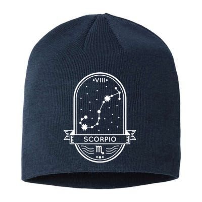 Scorpio Zodiac Symbol Design Sustainable Beanie