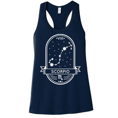 Scorpio Zodiac Symbol Design Women's Racerback Tank