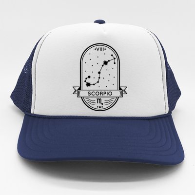 Scorpio Zodiac Symbol Design Trucker Hat