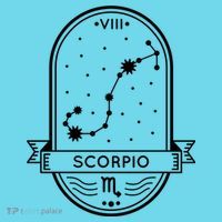 Scorpio Zodiac Symbol Design Button