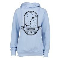 Scorpio Zodiac Symbol Design Womens Funnel Neck Pullover Hood