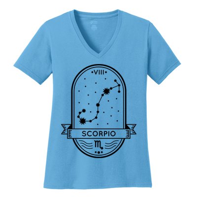Scorpio Zodiac Symbol Design Women's V-Neck T-Shirt