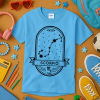 Scorpio Zodiac Symbol Design Kids T-Shirt
