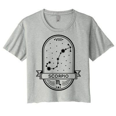 Scorpio Zodiac Symbol Design Women's Crop Top Tee