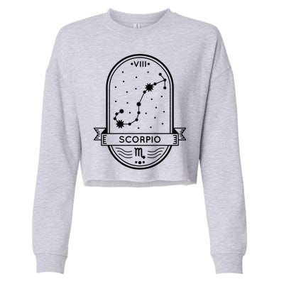 Scorpio Zodiac Symbol Design Cropped Pullover Crew