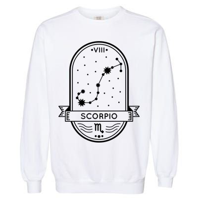Scorpio Zodiac Symbol Design Garment-Dyed Sweatshirt