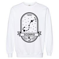 Scorpio Zodiac Symbol Design Garment-Dyed Sweatshirt