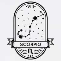 Scorpio Zodiac Symbol Design Garment-Dyed Sweatshirt