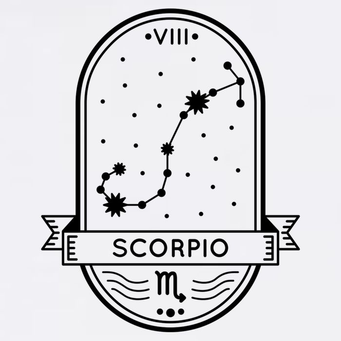 Scorpio Zodiac Symbol Design Garment-Dyed Sweatshirt