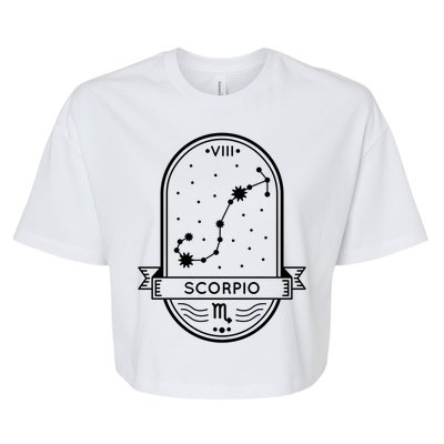 Scorpio Zodiac Symbol Design Bella+Canvas Jersey Crop Tee