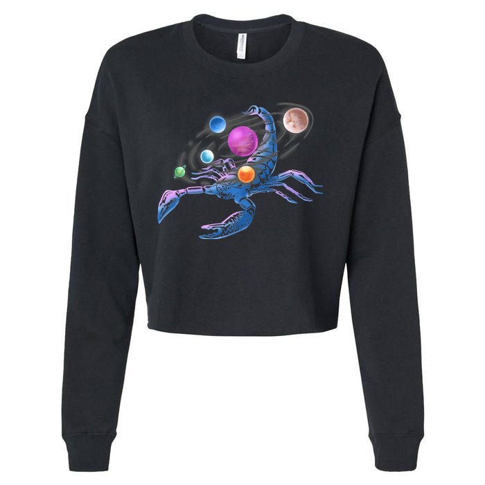 Scorpion Universe Cropped Pullover Crew